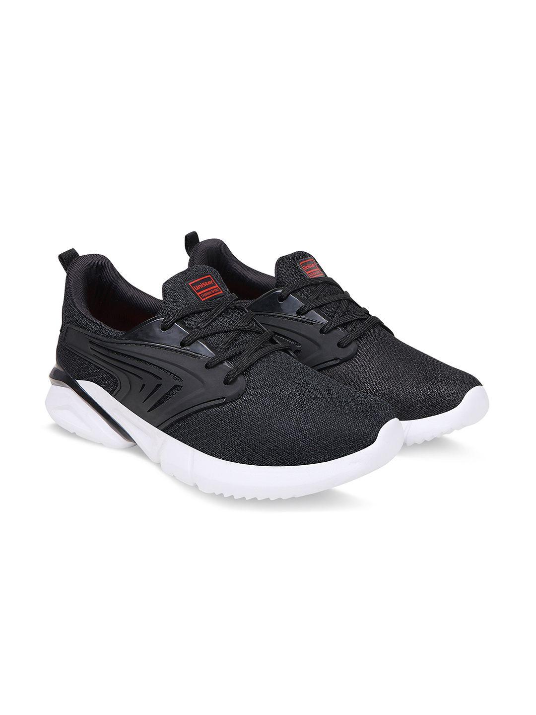 unistar men black mesh running shoes