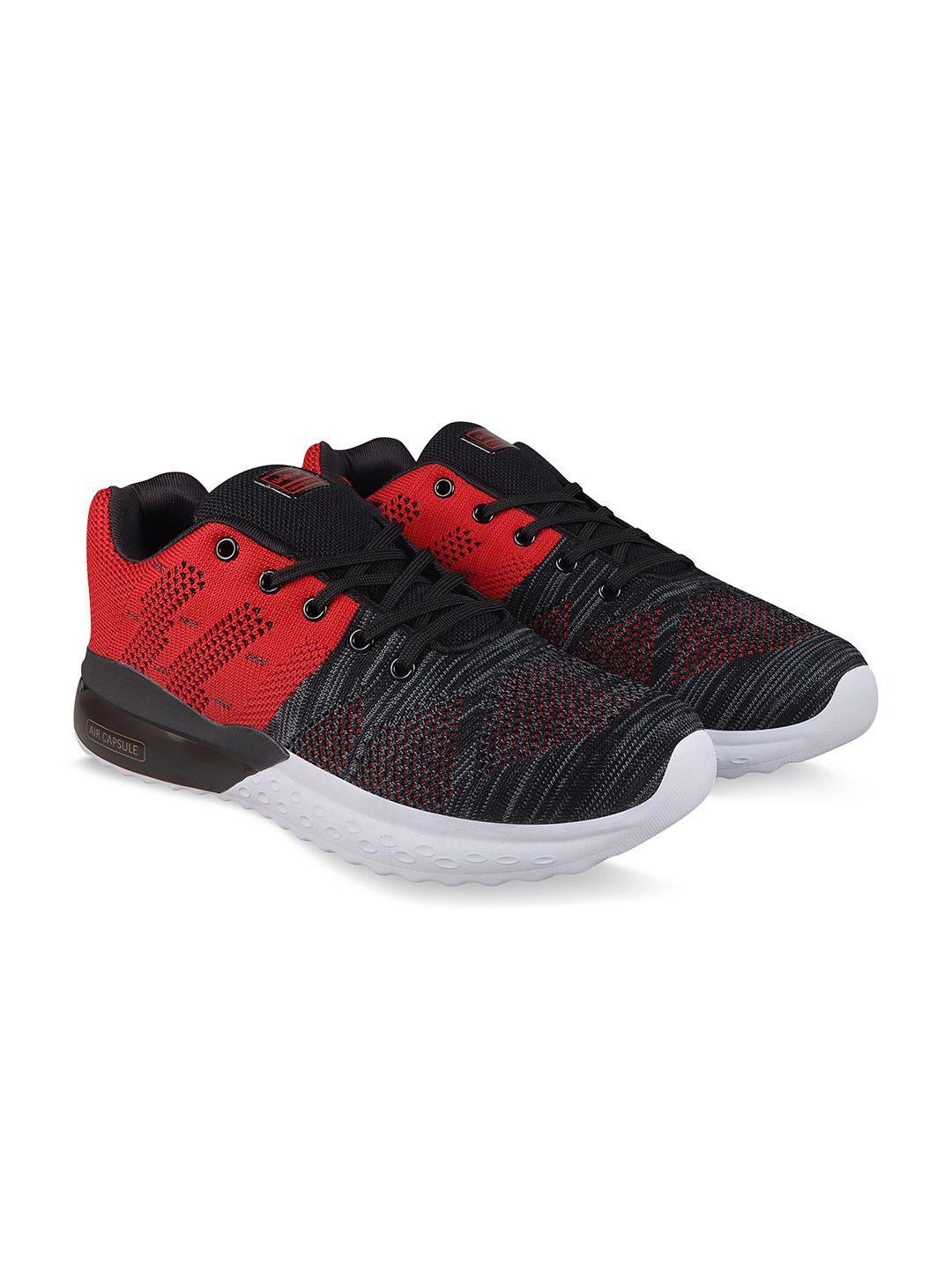 unistar men grey & red mesh walking shoes