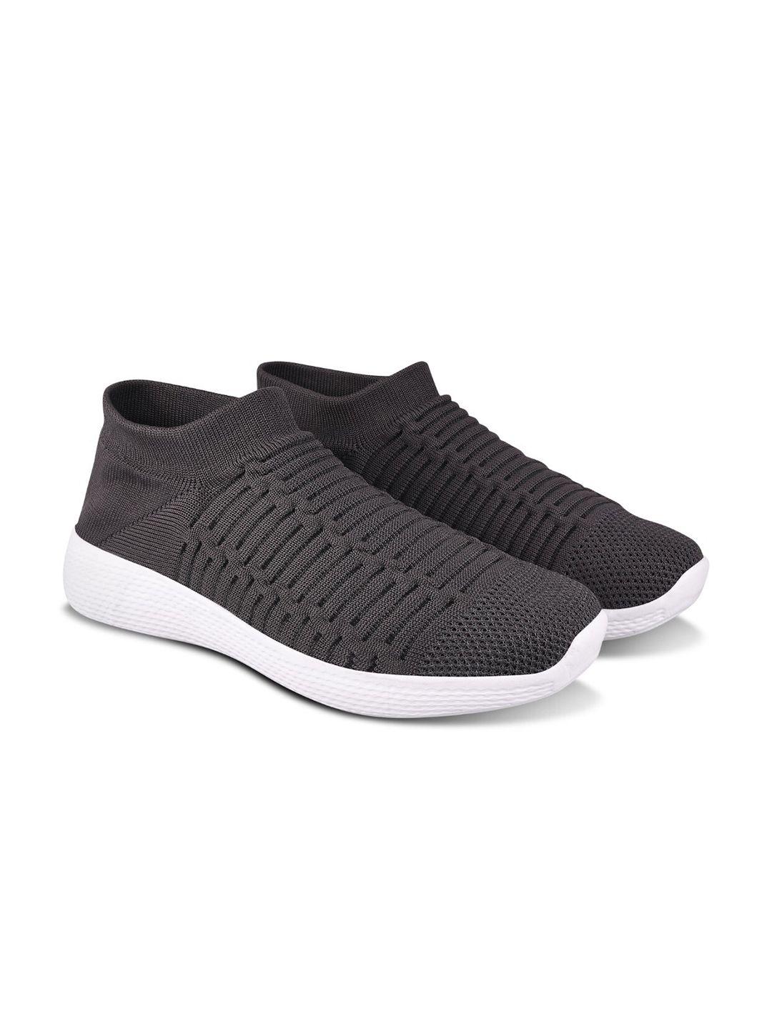 unistar men grey textured mesh slip on regular training shoes