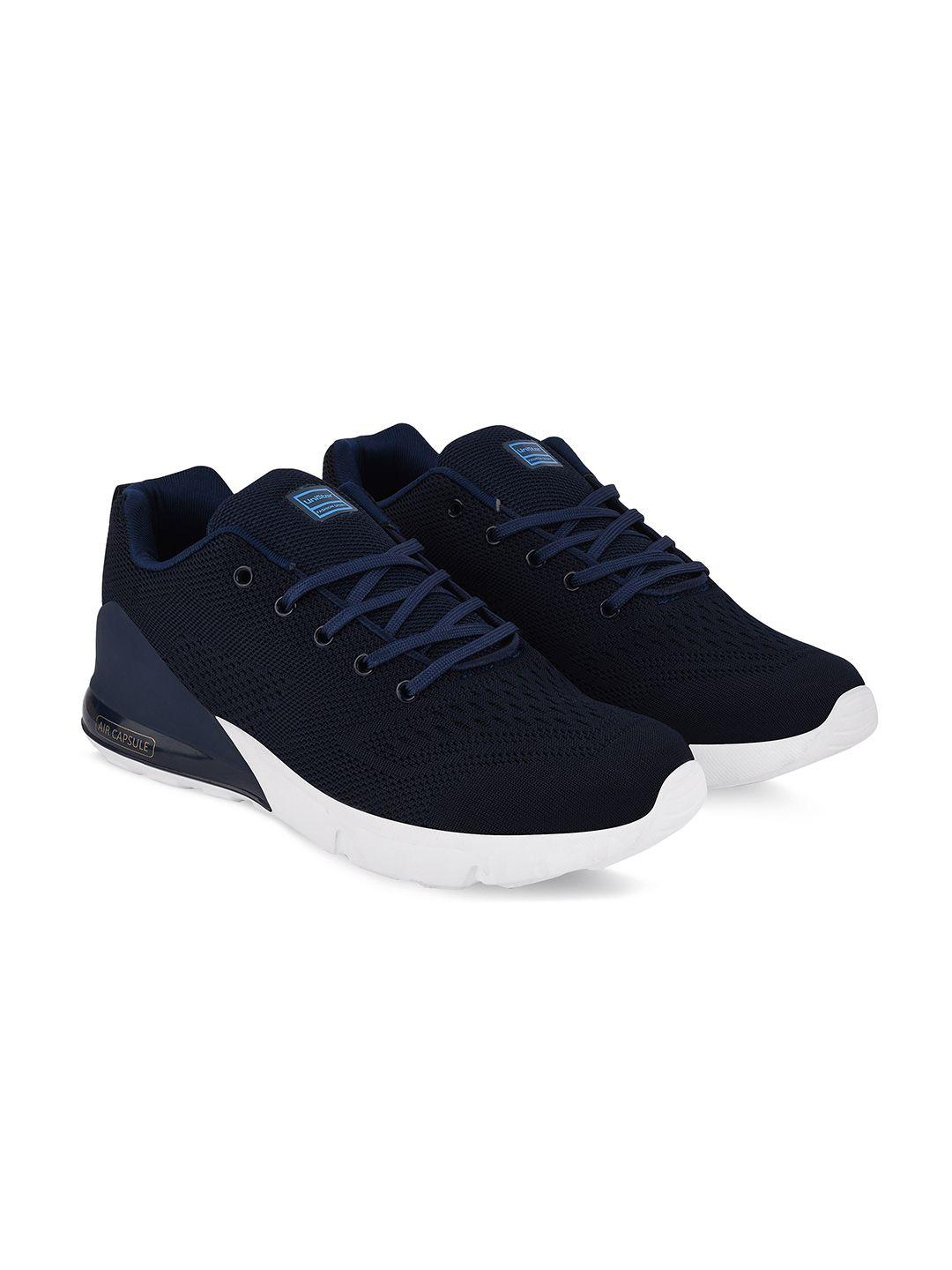 unistar men navy blue mesh walking shoes