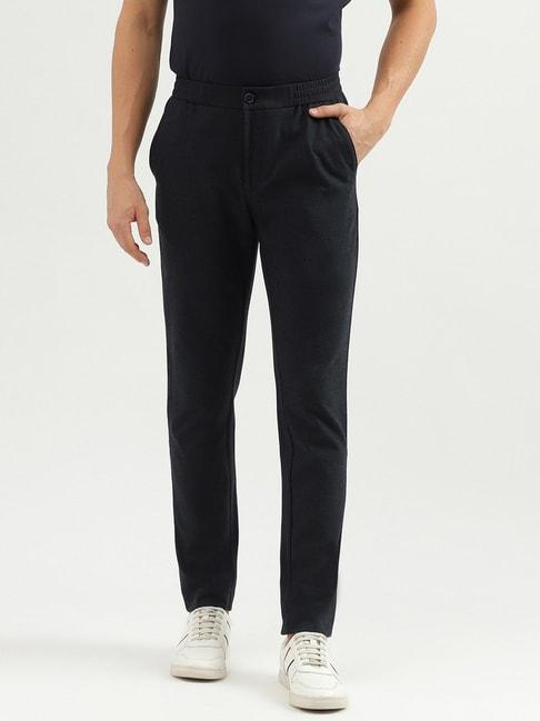 united colors of benetton black relaxed fit trousers