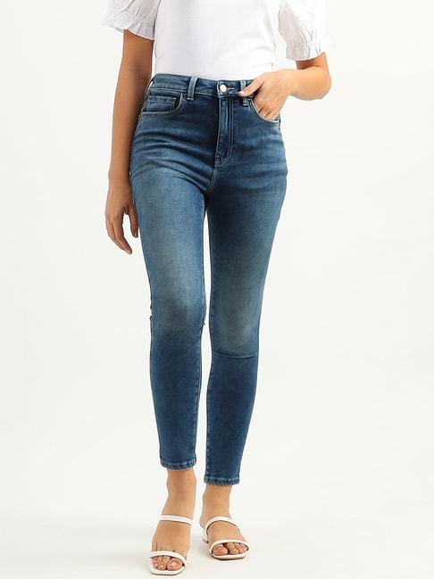 united colors of benetton blue mid rise mid rise jeans