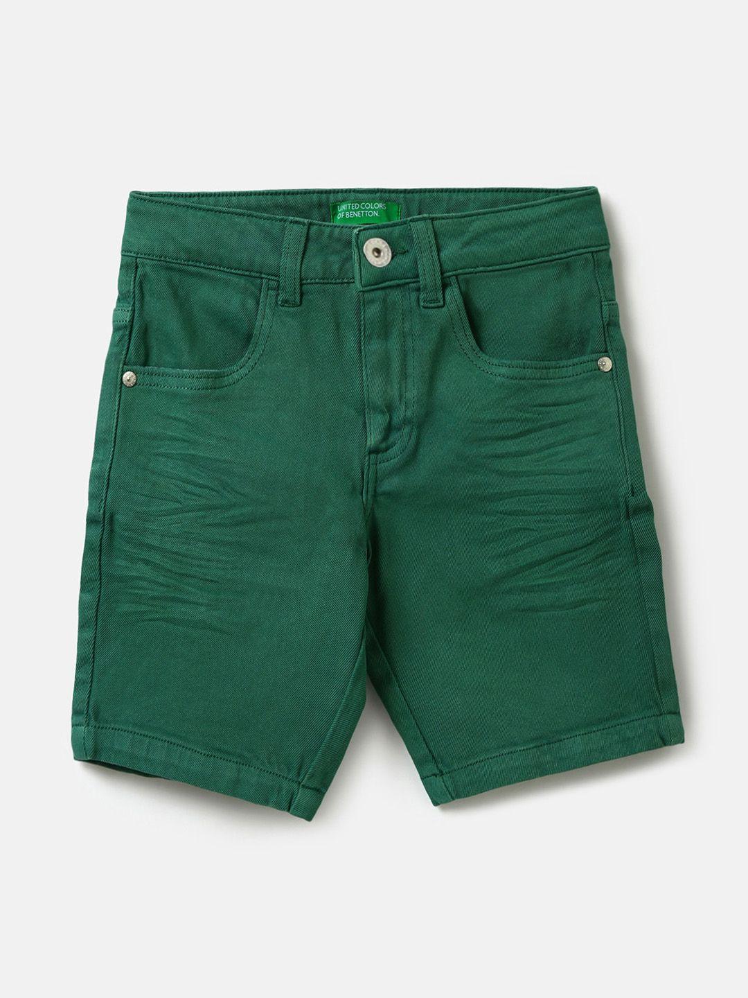 united colors of benetton boys regular fit cotton denim shorts