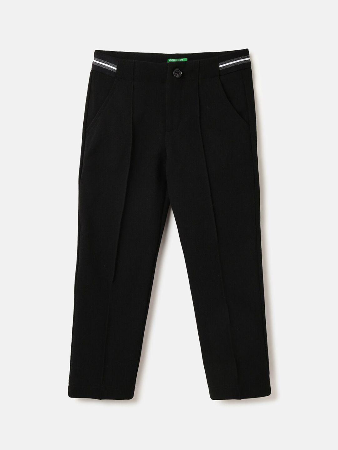 united colors of benetton boys slim fit pleated trousers