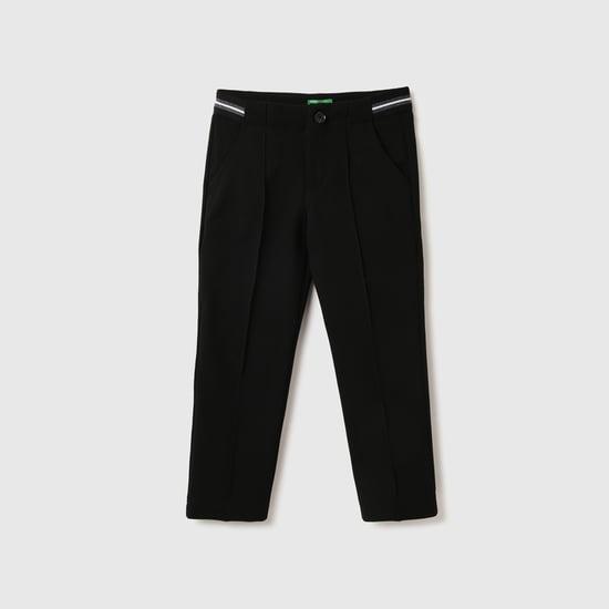 united colors of benetton boys solid casual trousers