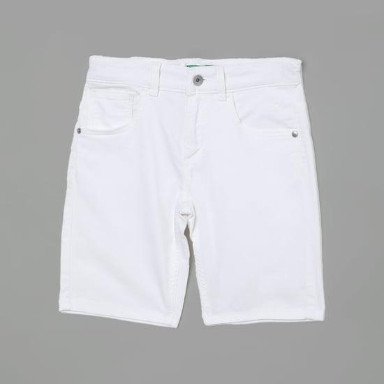 united colors of benetton boys solid denim shorts