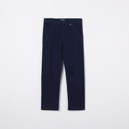 united colors of benetton boys solid full-length trousers