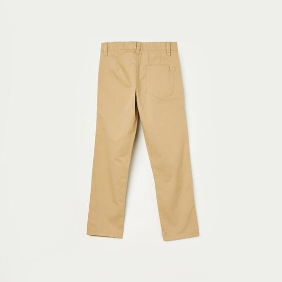 united colors of benetton boys solid slim fit trousers