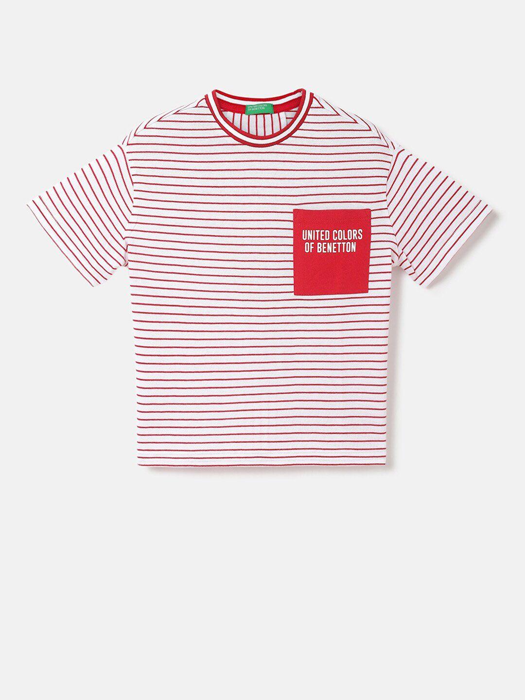 united colors of benetton boys striped cotton t-shirt