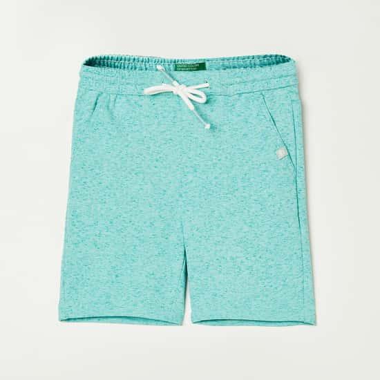 united colors of benetton boys textured shorts