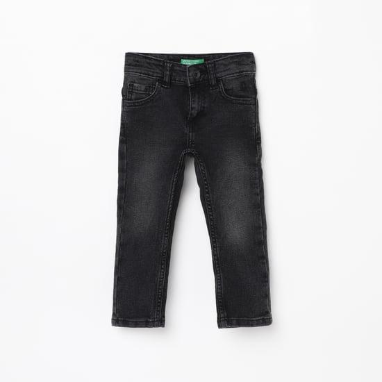 united colors of benetton boys washed slim fit jeans