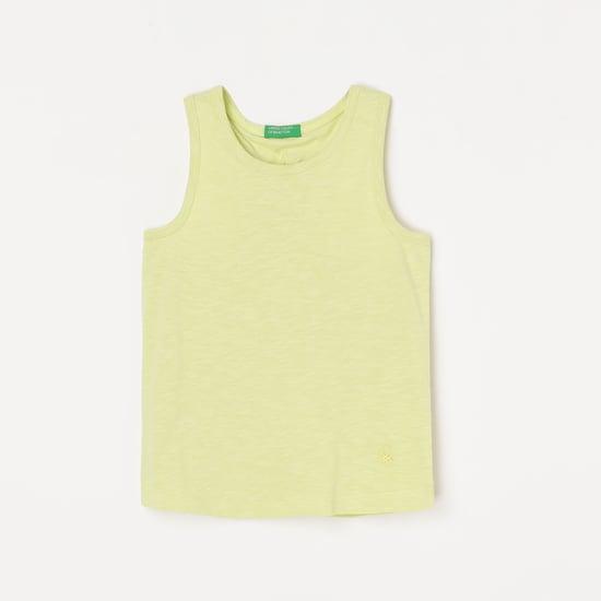 united colors of benetton girls solid sleeveless top
