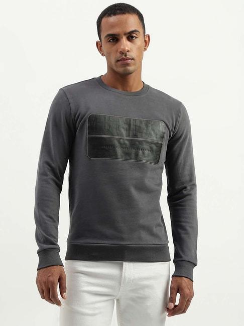 united colors of benetton grey regular fit sweatshirt