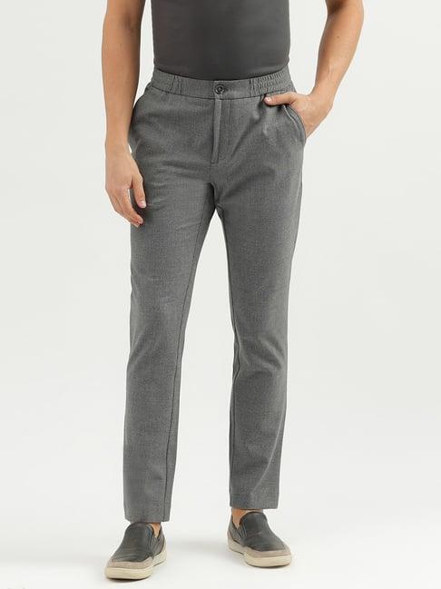 united colors of benetton grey relaxed fit trousers