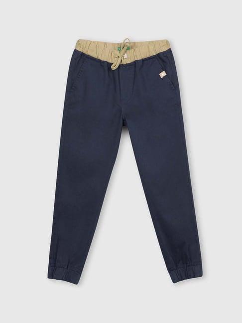 united colors of benetton kids navy cotton joggers