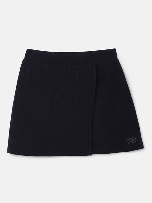 united colors of benetton kids navy solid skirt