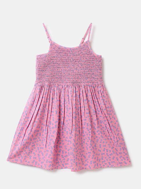 united colors of benetton kids pink floral print dress