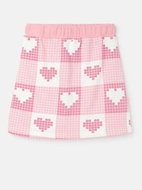 united-colors-of-benetton-kids-white-&-pink-checks-skirt