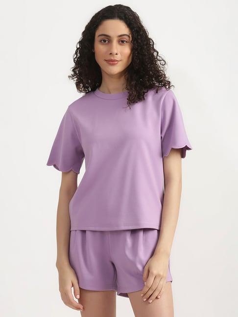 united colors of benetton lilac a-line top