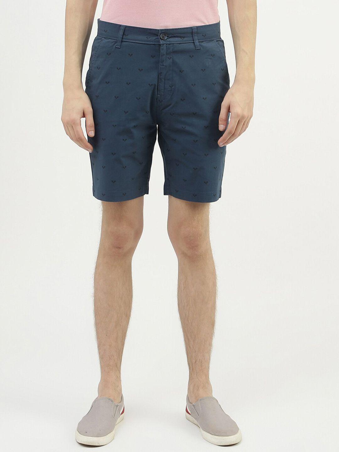 united colors of benetton men conversational cotton printed slim fit shorts