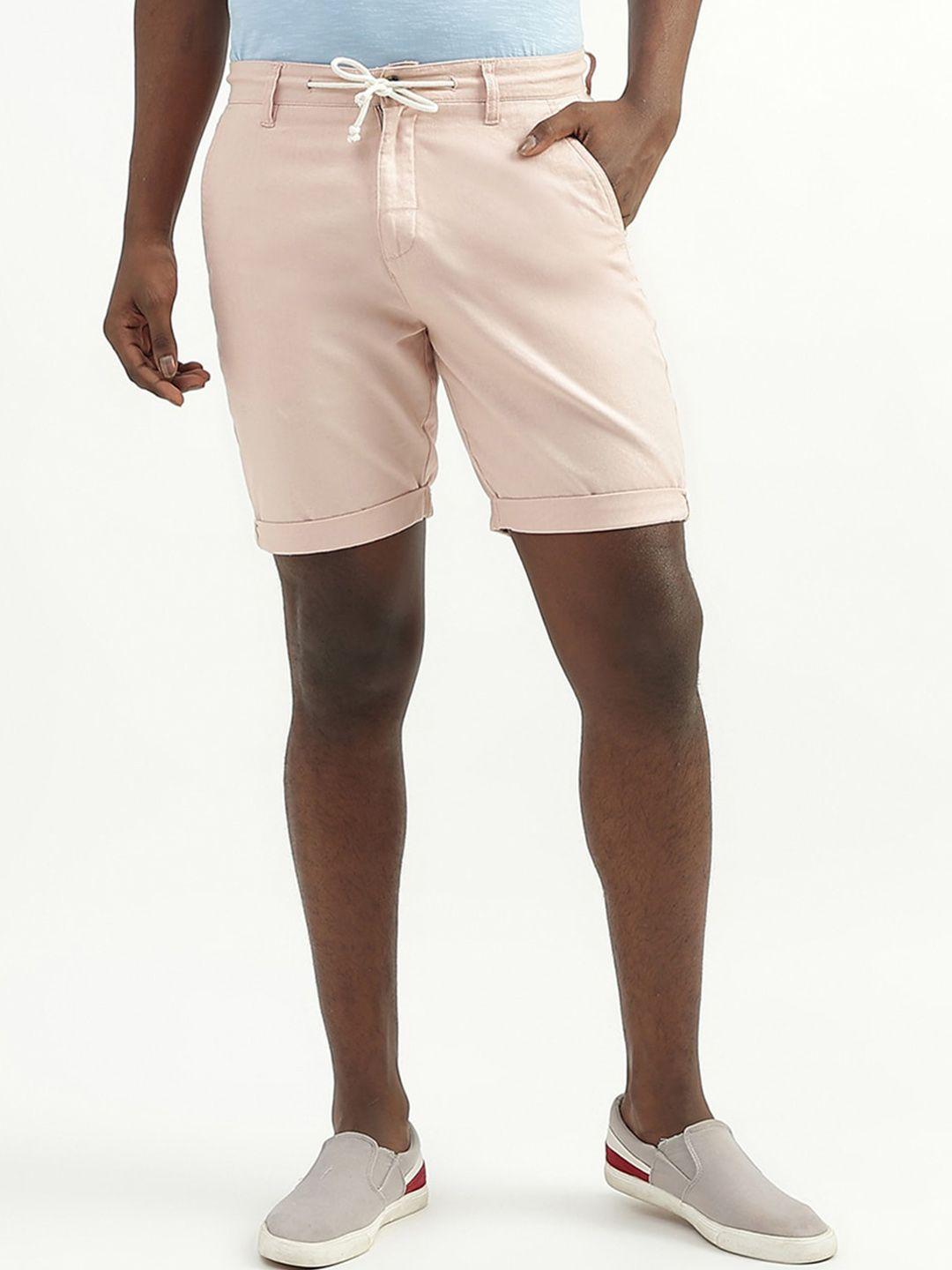 united colors of benetton men cotton mid-rise regular fit shorts