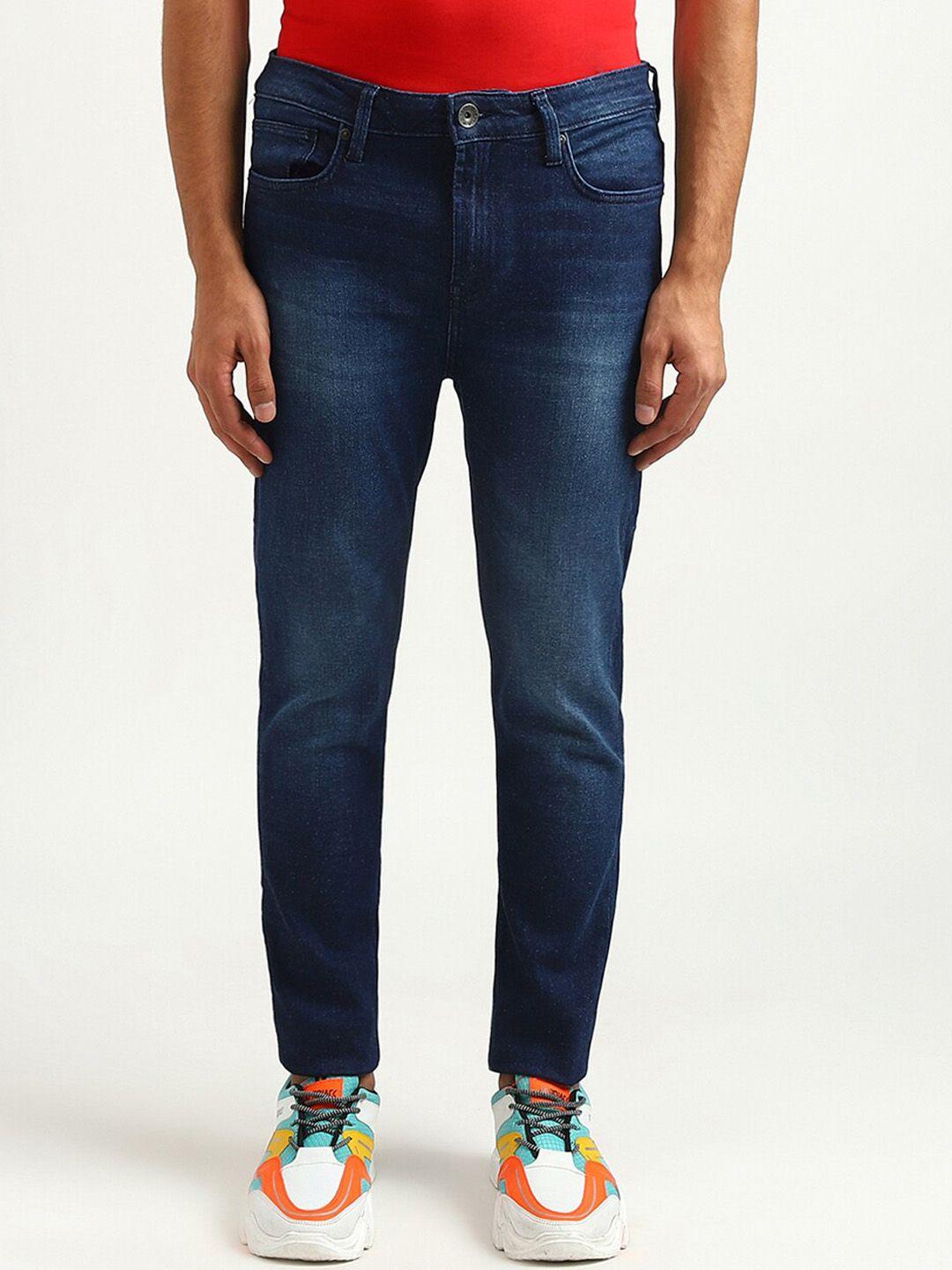 united colors of benetton men navy blue light fade jeans