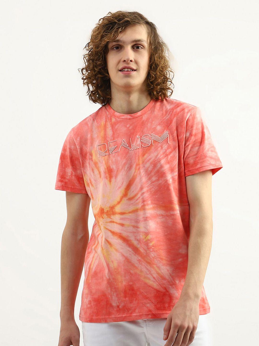 united colors of benetton men printed loose fit cotton t-shirt