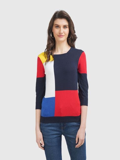 united colors of benetton multicolor regular fit sweater