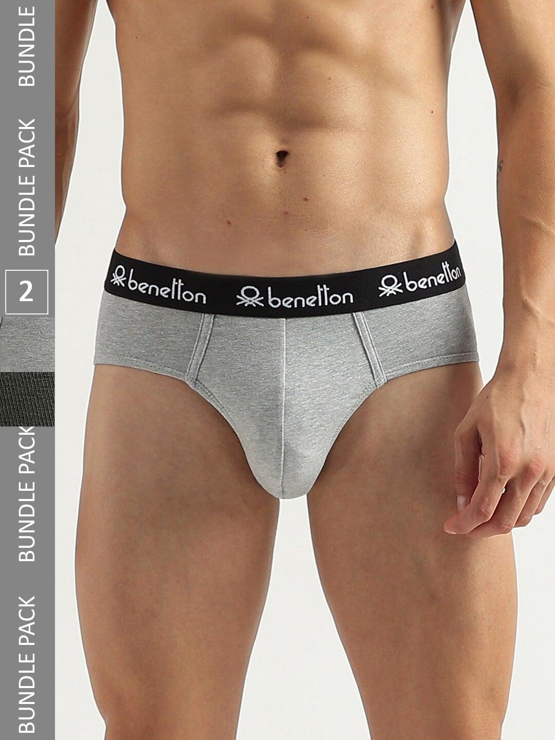 united colors of benetton pack of 2 basic briefs 23p3menuc141i903s