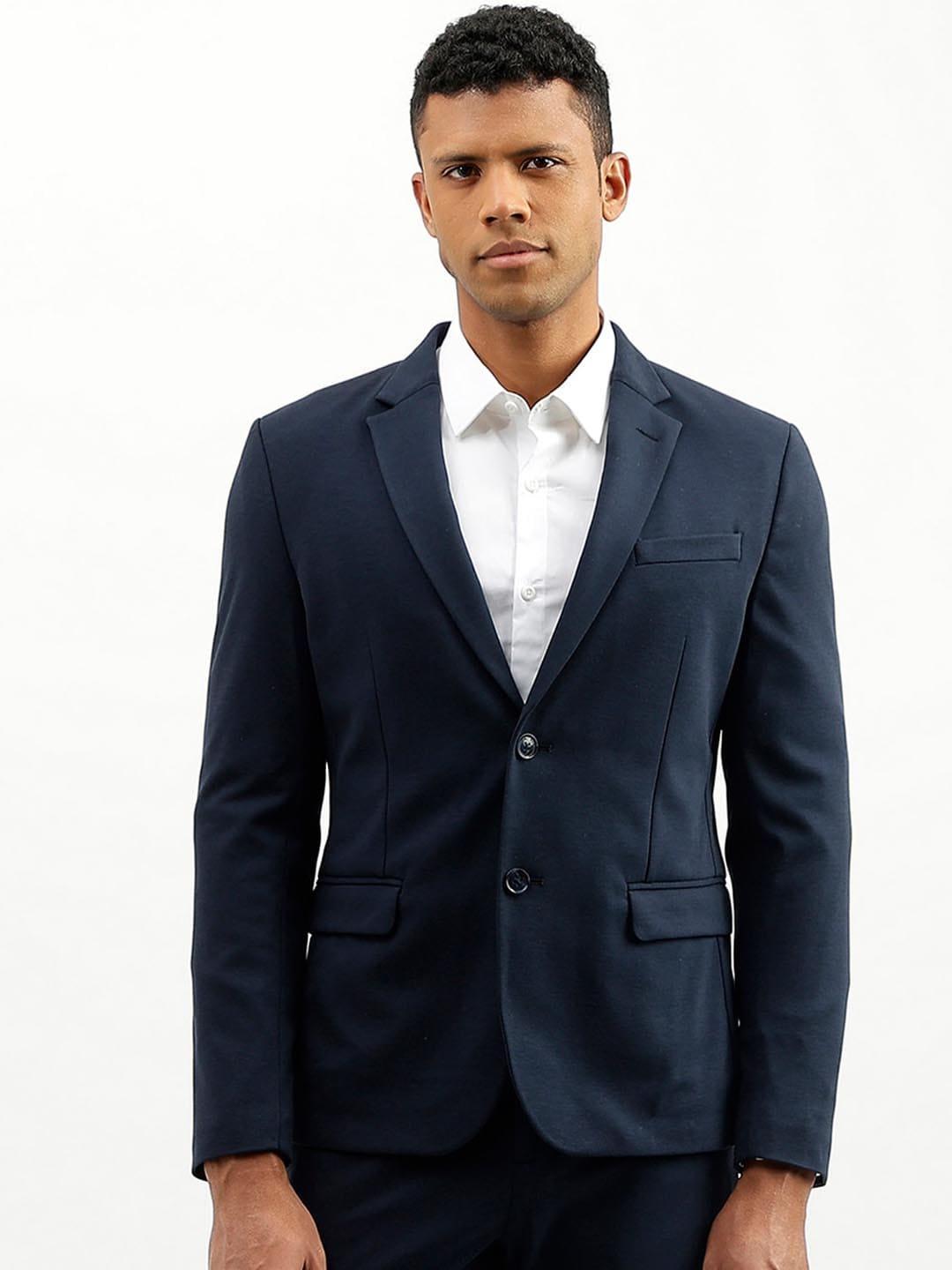 united colors of benetton single breasted lapel collar blazers