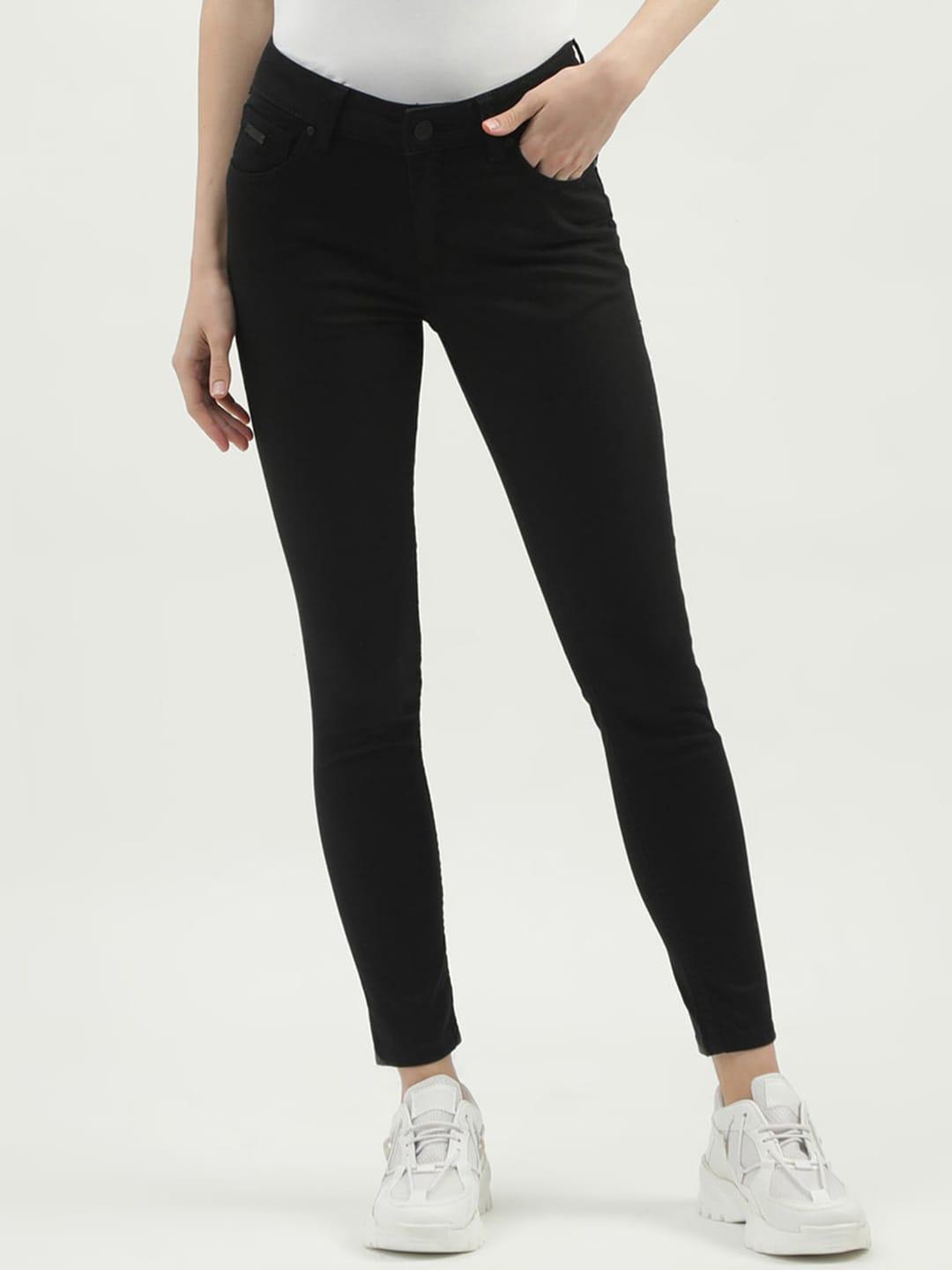 united colors of benetton women black skinny fit jeans