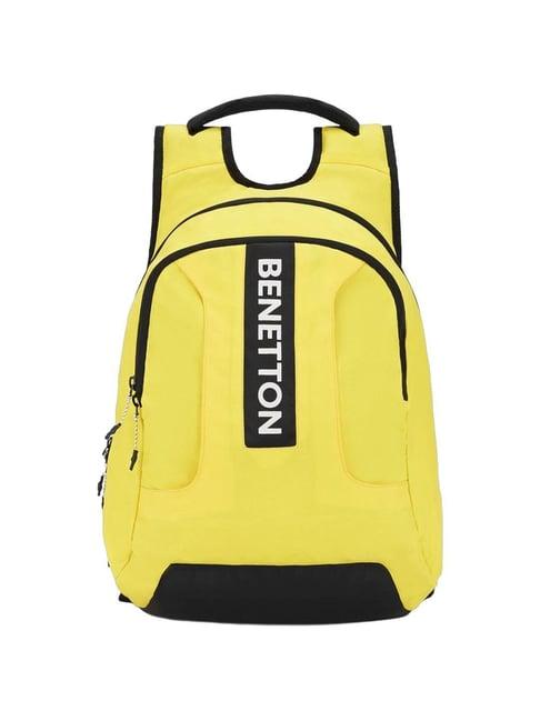 united colors of benetton balsam 30l yellow laptop backpack