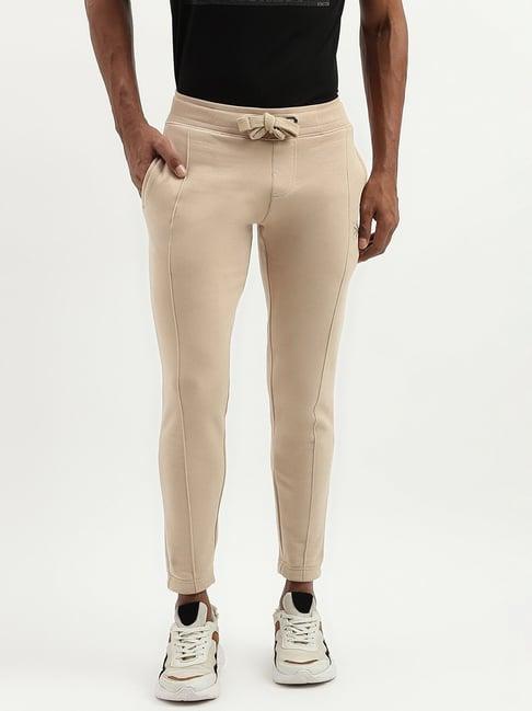 united colors of benetton beige regular fit trackpants