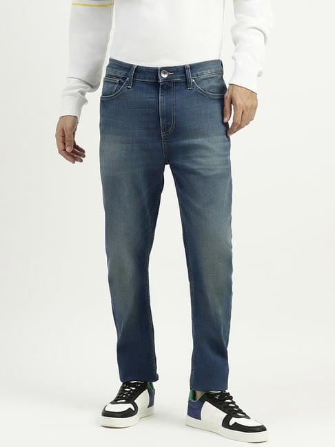 united colors of benetton blue carrot fit jeans