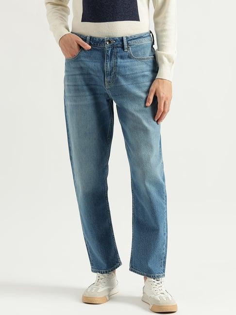 united colors of benetton blue cotton regular fit jeans