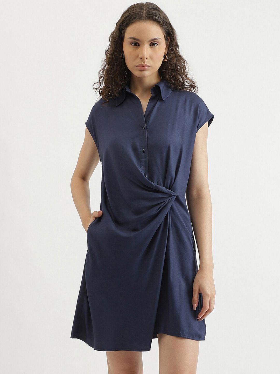 united colors of benetton blue shirt dress