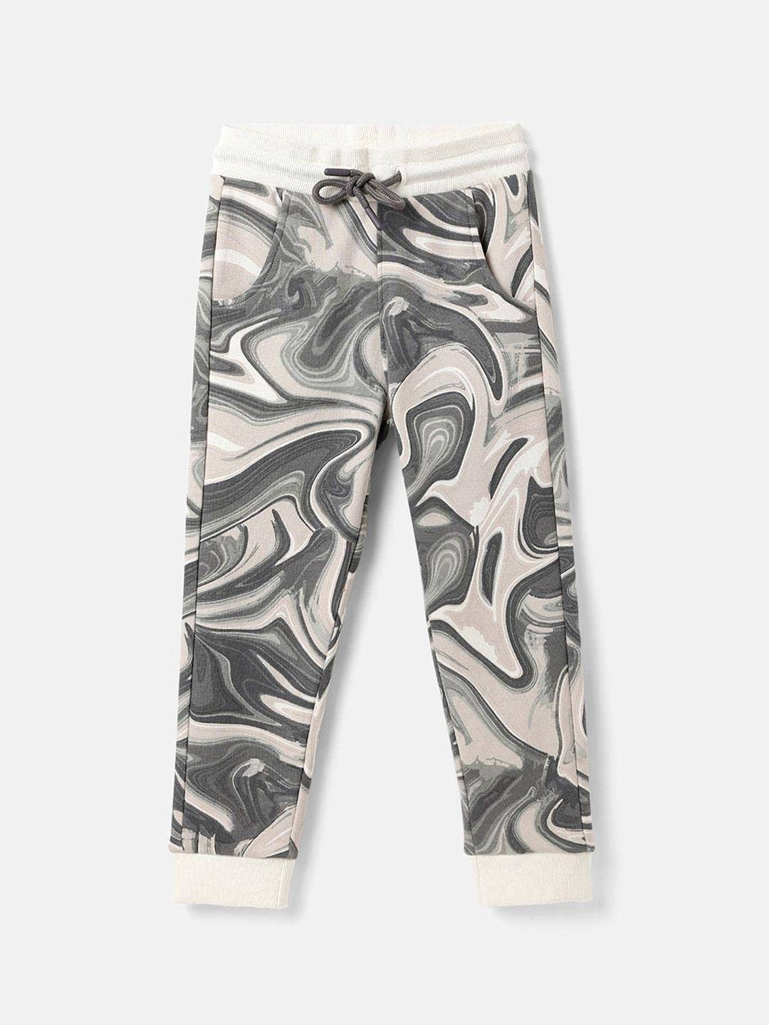 united colors of benetton boys abstract printed trousers