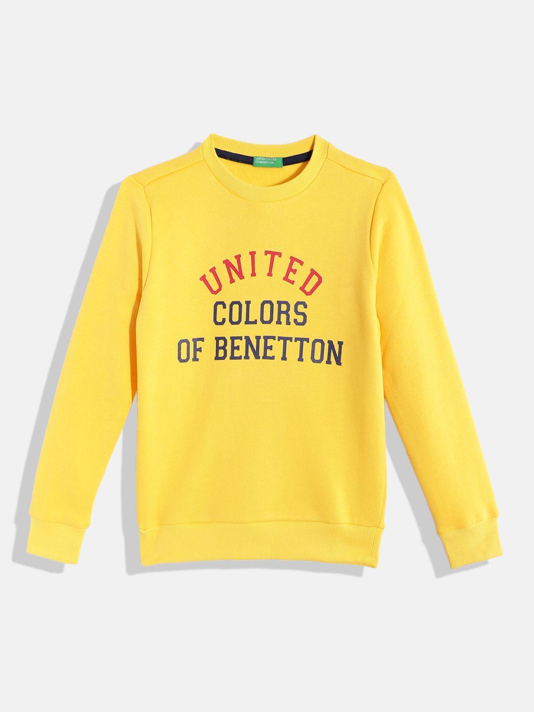 united colors of benetton boys brand logo printed sweatshirt