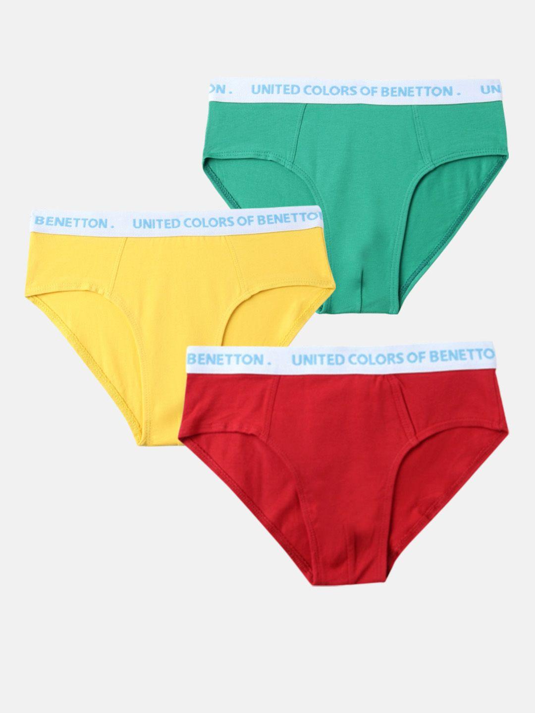 united colors of benetton boys pack of 3 anti microbial basic briefs 23p3096ucb01i903xs