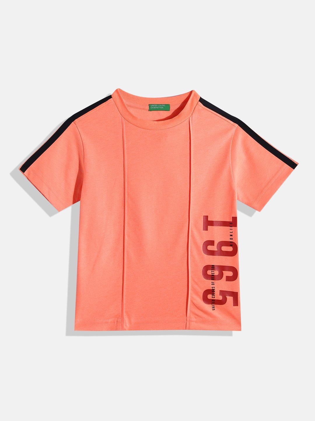 united colors of benetton boys placement print detail t-shirt