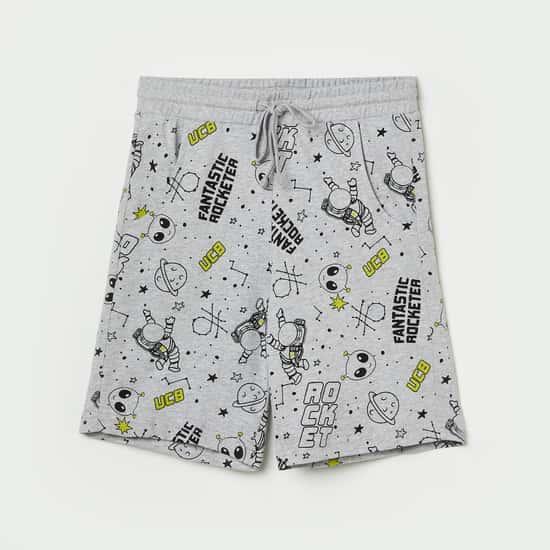 united colors of benetton boys printed elasticated shorts