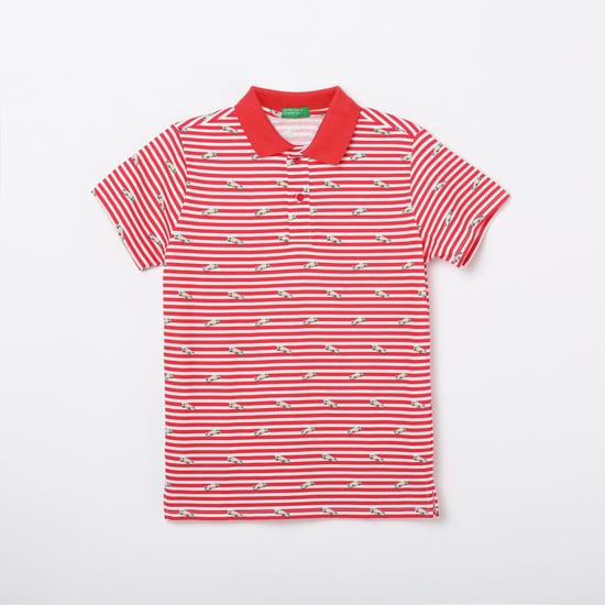 united colors of benetton boys striped polo t-shirt