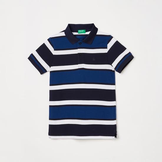 united colors of benetton boys striped polo t-shirt