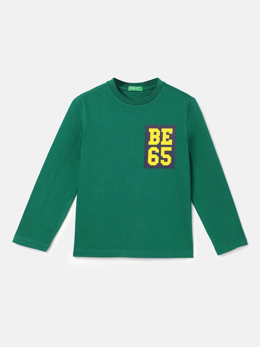 united colors of benetton boys typography printed t-shirt