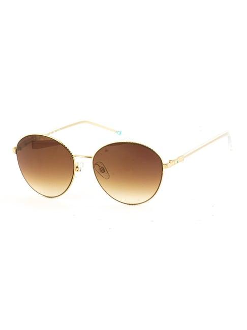 united colors of benetton brown round sunglasses for women