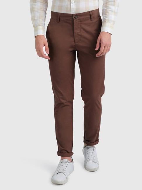 united colors of benetton brown slim fit chinos