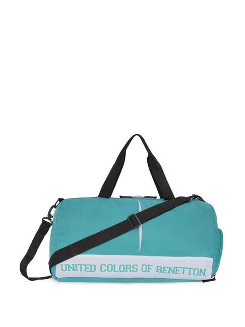 united colors of benetton cadmium green polyester solid duffle bag