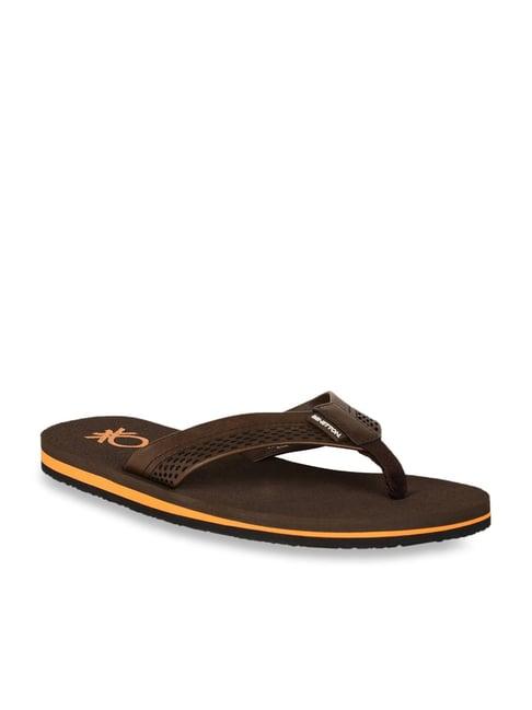 united colors of benetton chocolate brown flip flops