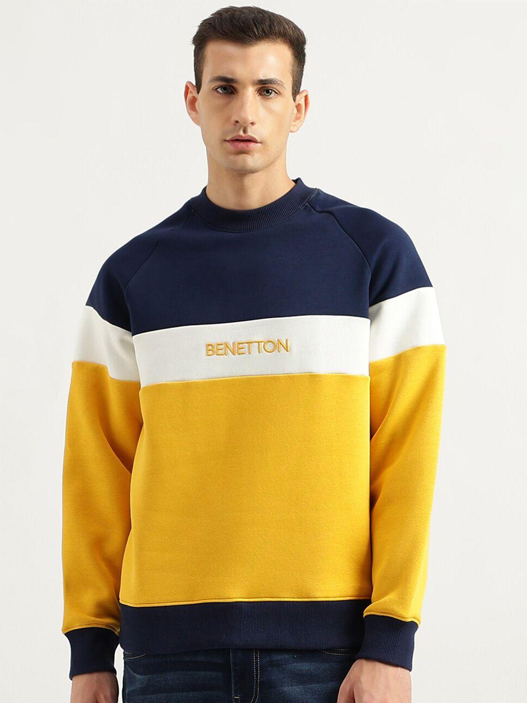 united colors of benetton colourblocked pullover