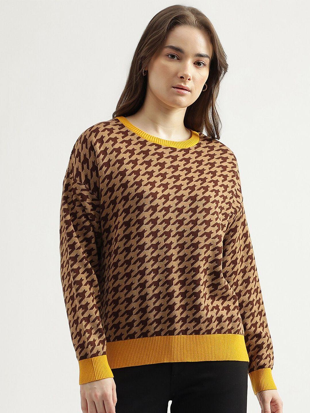 united colors of benetton conversational printed cotton pullover